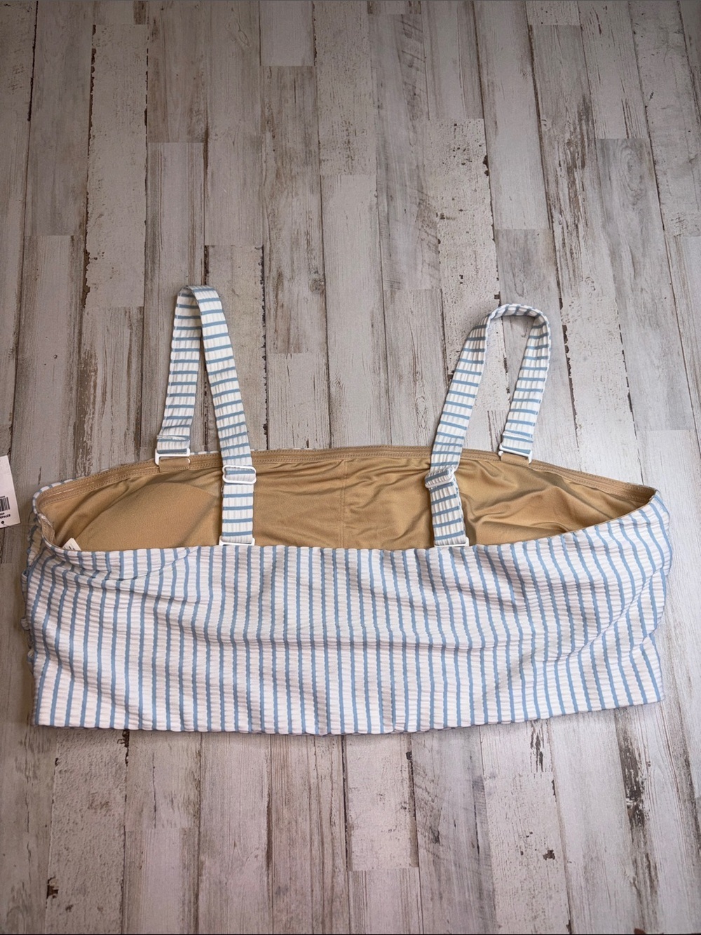 Old Navy Women's Striped Bikini Top Adjustable Straps Blue/White Plus Sz 4X NWT! - Picture 11 of 16